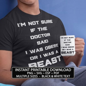 Ero una BESTIA - Meme DIVERTENTE Download istantaneo Stampa cristiana sulla tua maglietta stampabile Design da parete Tazza carta regalo per la festa del papà