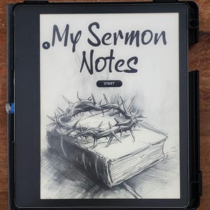 2025 My SERMON NOTES PDF Template, 120 Notebooks, Fully Hyperlinked. E-Ink Paper-like devices, ReMarkable 2 + Pro, Boox, Kindle Scribe 1 & 2