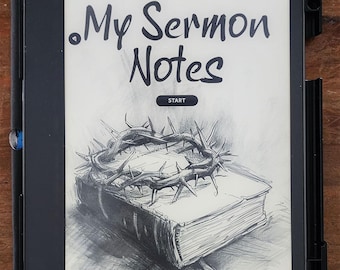 Mijn SERMON NOTES pdf-sjabloon, 120 notitieboeken, volledig gelinkt. Gemaakt voor/geschikt voor E-Ink Paper-like ReMarkable 2 + Pro, Boox, Kindle Scribe 1 & 2