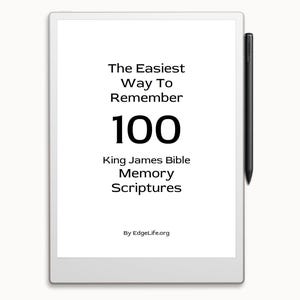 Remarkable Paper Pro 2025 NEW The Easiest Way To Remember 100 KJV King James Bible Memory Scriptures PDF Template Hyperlinked. Easy-to-Read.