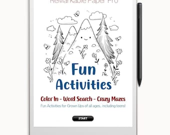 Fun Christian Activity Book: Mazes, Coloring, Word Search (PDF Template) made for/fits ReMarkable Paper Pro.