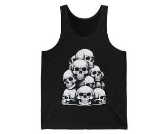 Skull lover, mens and womans tank top, skull tank, Unisex Jersey Tank