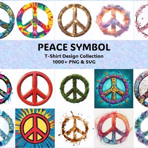 1000+ Peace Symbol T-Shirt Design Bundle (PNG & SVG)