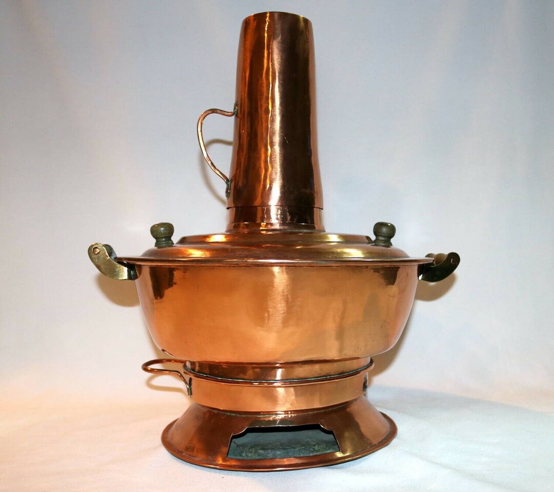 Antique Copper Water Heater With Annexed Charcoal Burner and Etsy