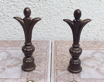 Pot metal lamp finials ( set /2 )