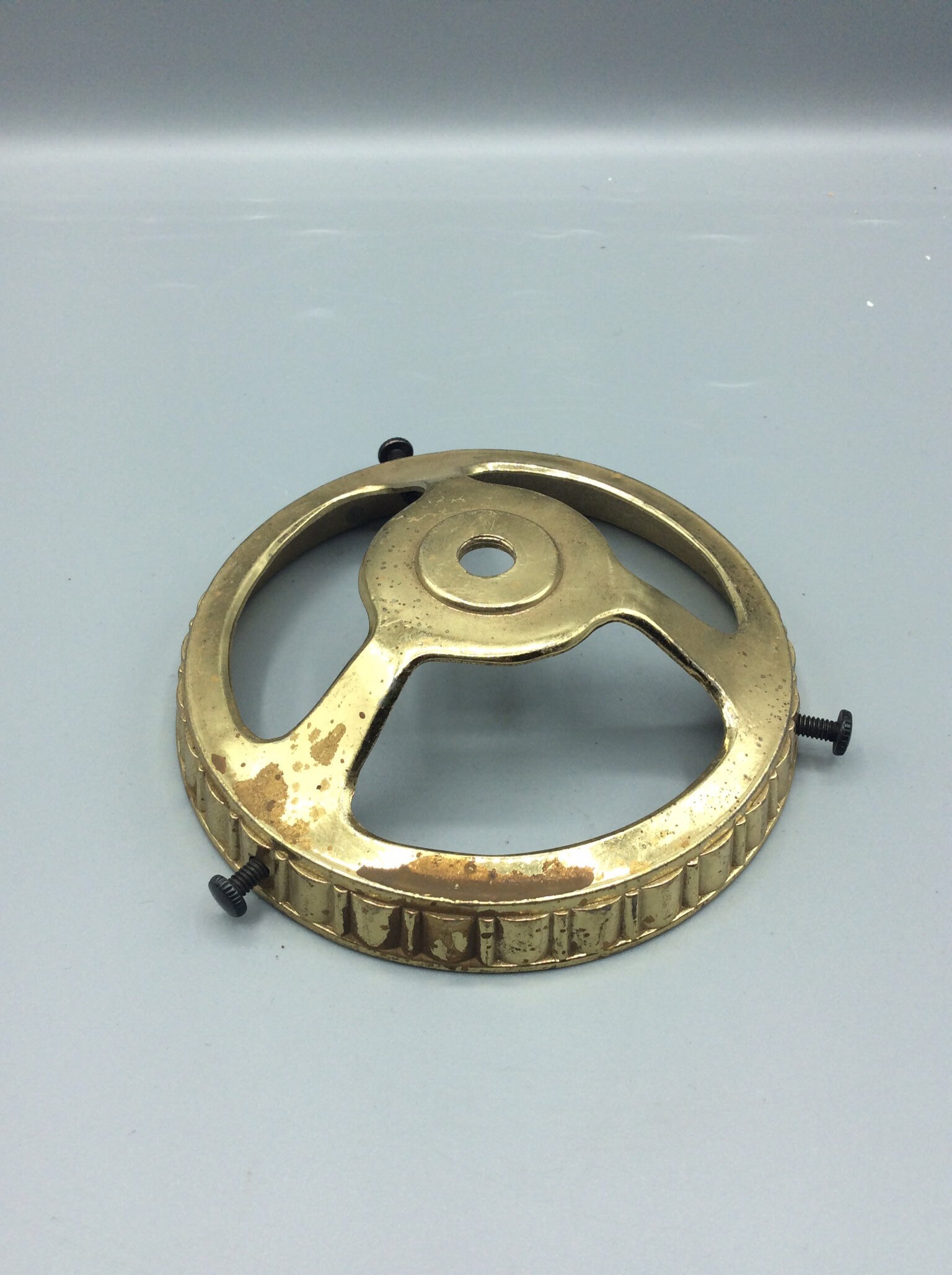 4 Vintage Cast Zinc Lamp Shade Holder Part Used Etsy