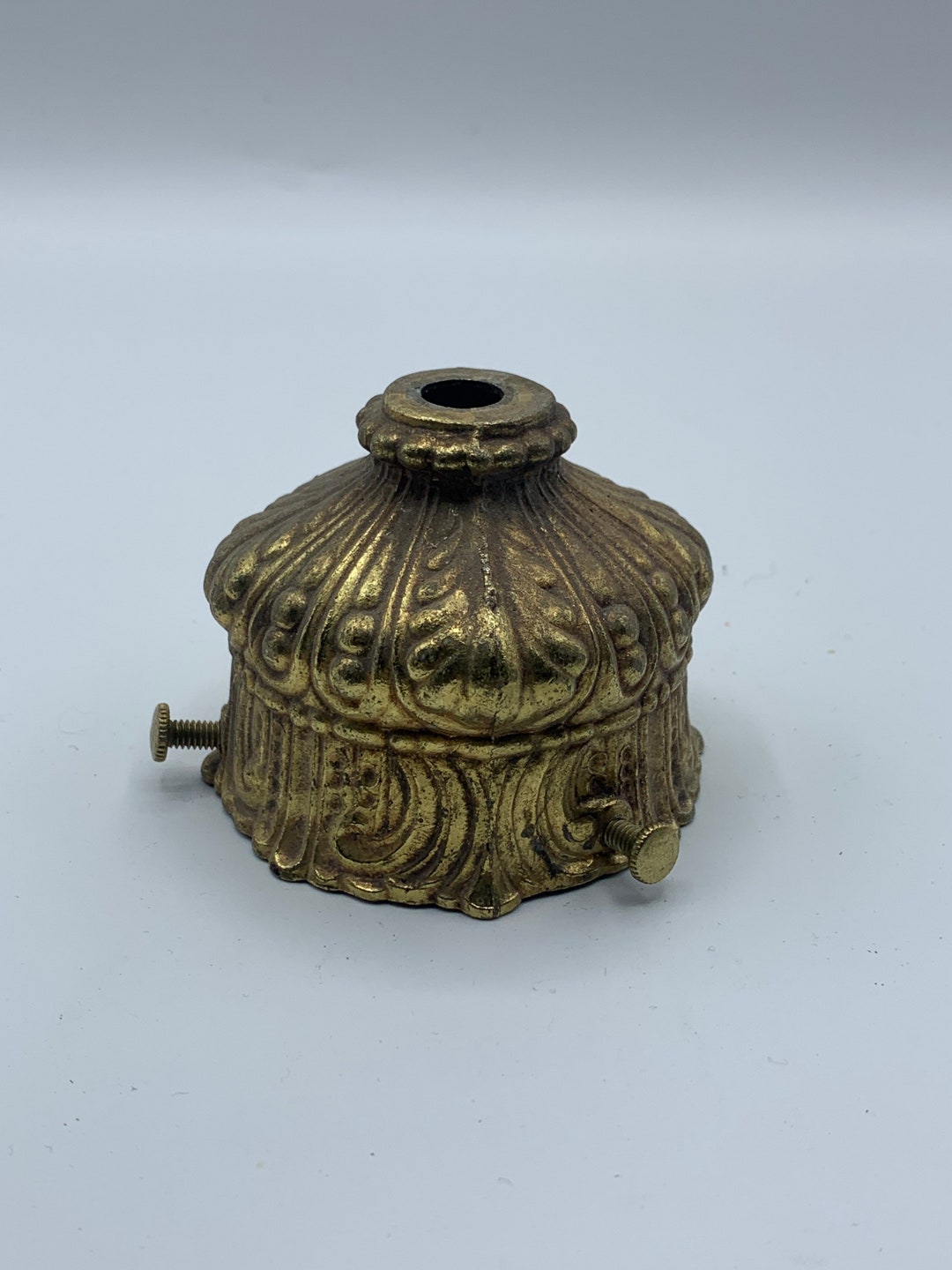 21/4 Vintage Pot Metal Lamp Shade Holder Used Etsy