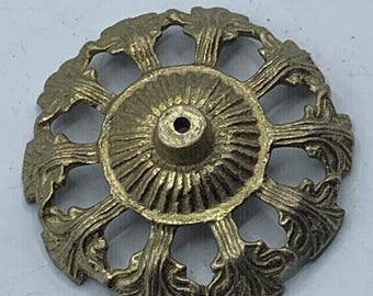 vintage cast brass lamp Bobeche ( used)