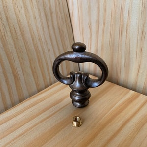 cast zinc lamp finial (used)