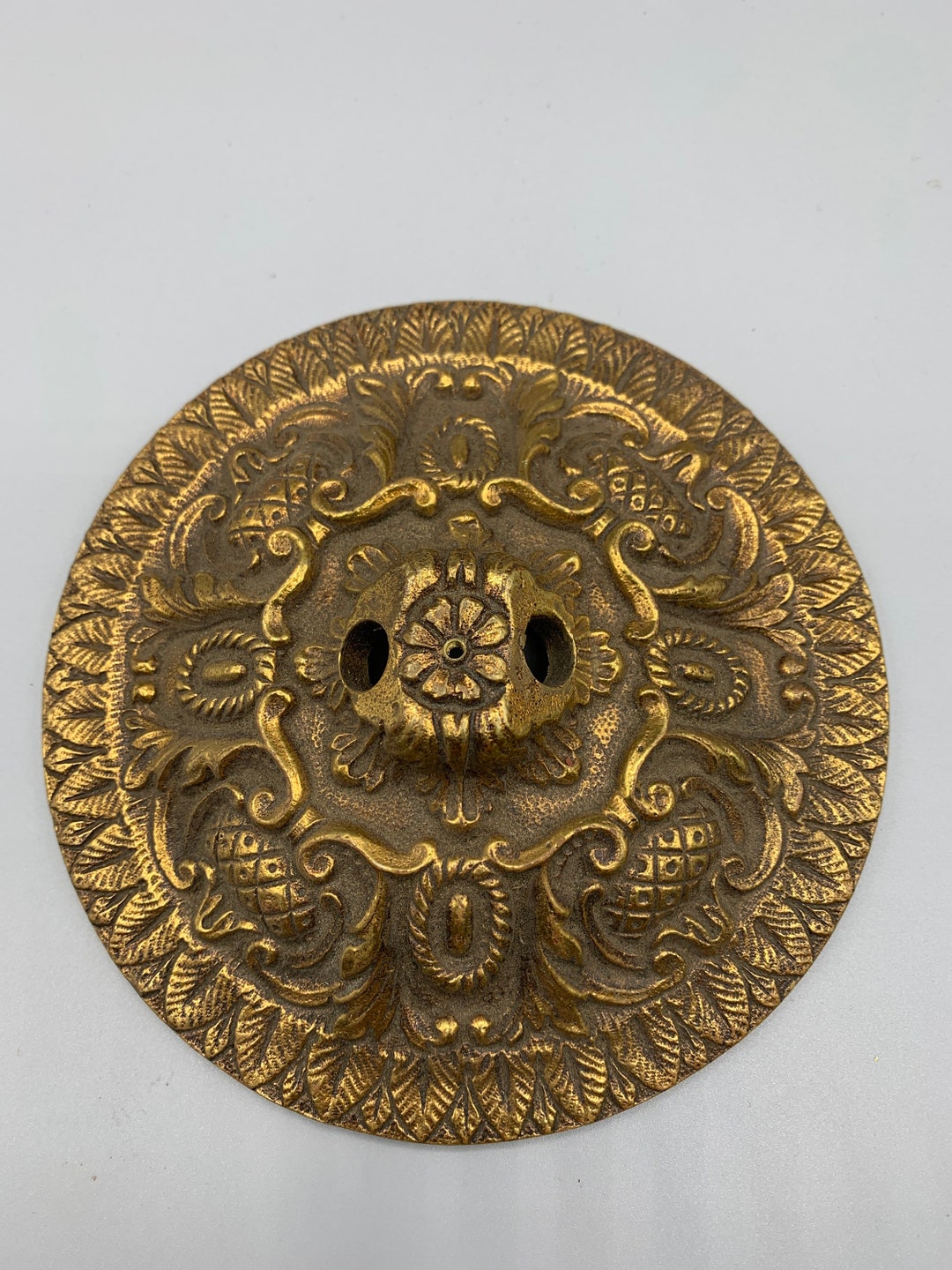 Vintage Solid Brass Wall Sconce Back Plate Part used Etsy