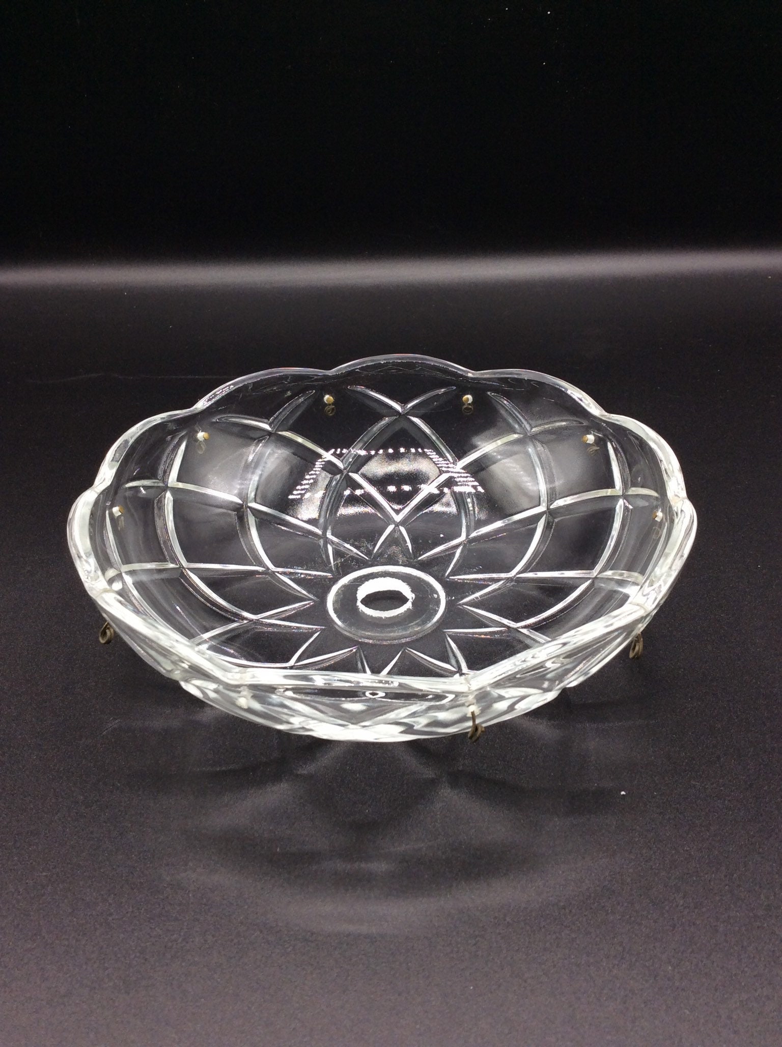 5 7/8vintage Crystal Cut Glass Lamp Bobeche used Etsy