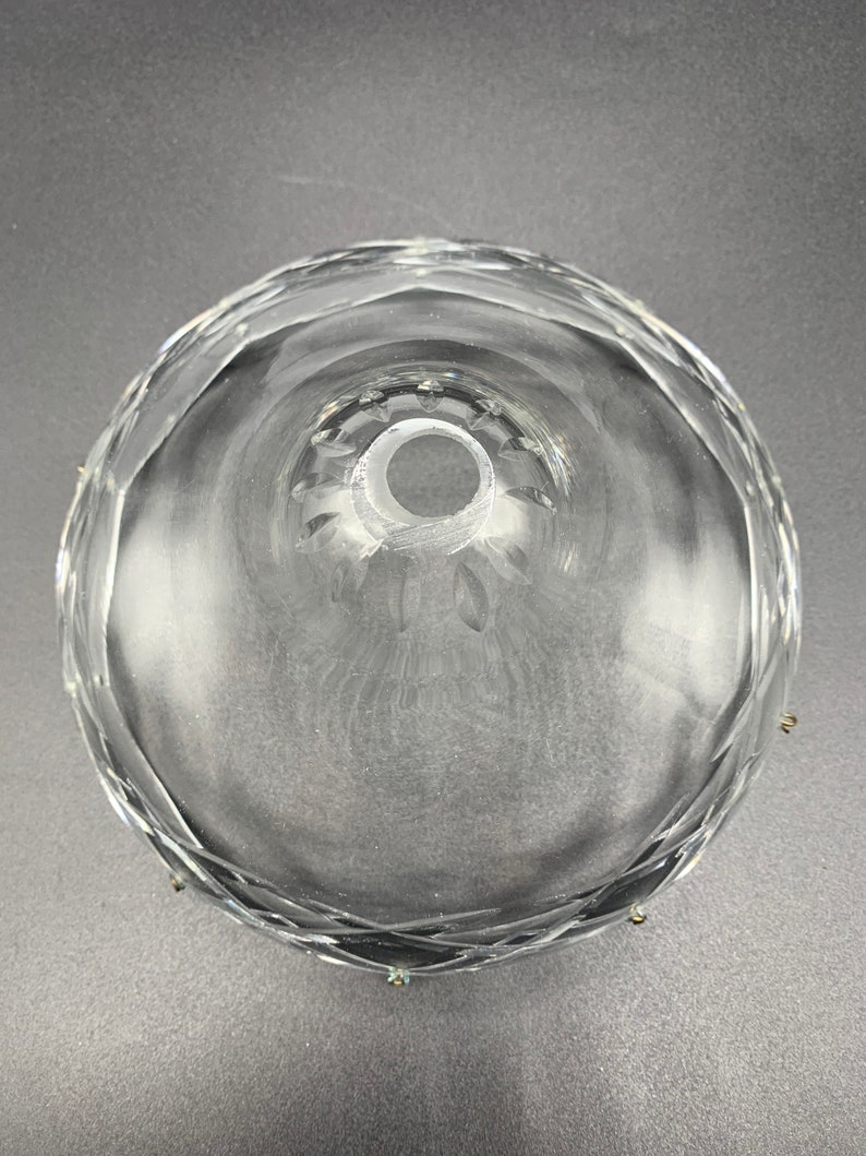 6 Vintage Crystal Cut Glass Lamp Bobeche used Etsy