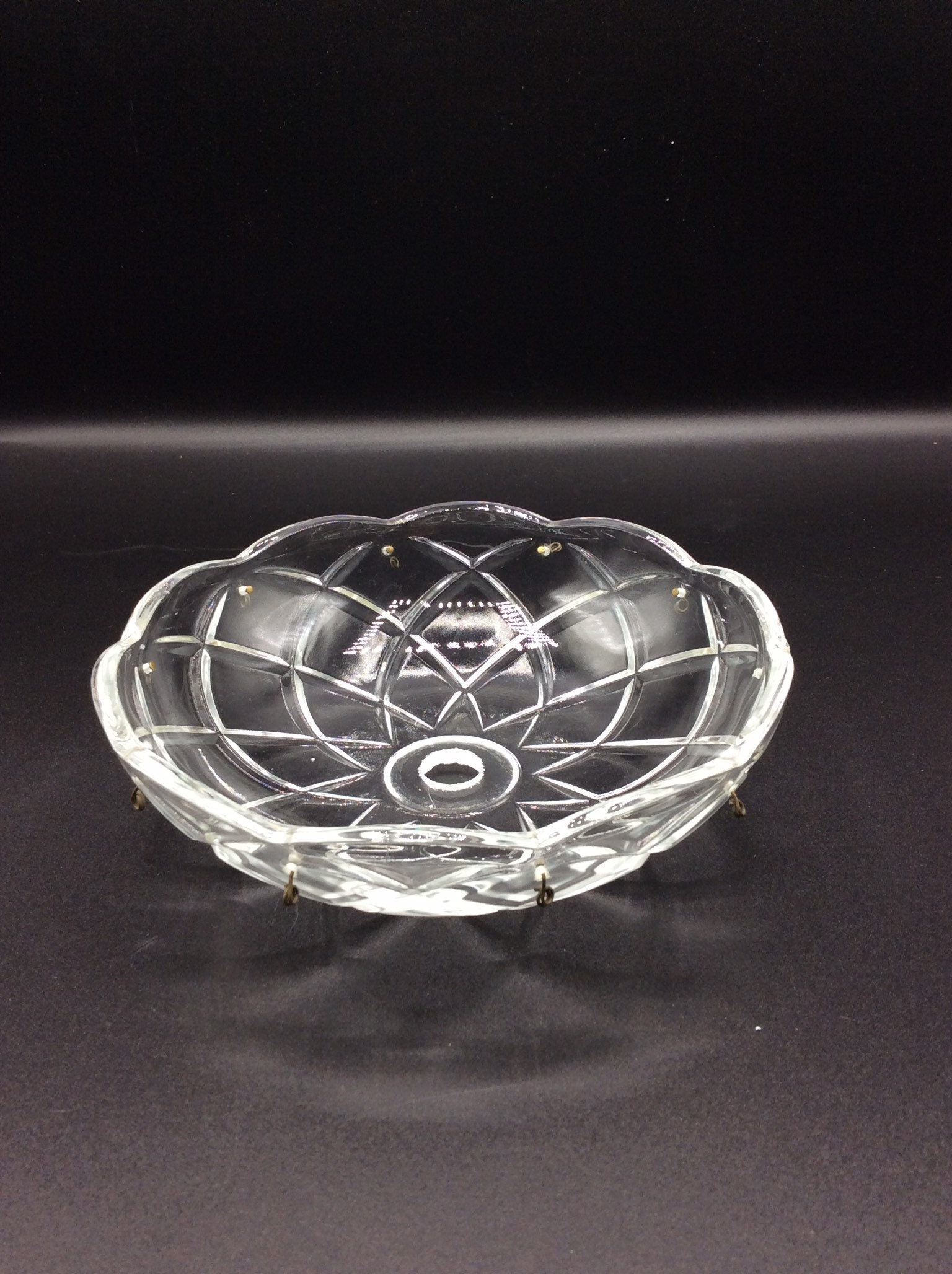 5 7/8vintage Crystal Cut Glass Lamp Bobeche used Etsy