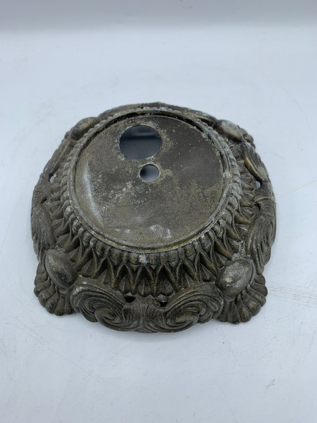 Vintage Pot Metal Lamp Base used Etsy