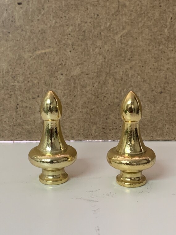 Vintage Pot Metal Lamp Finials Set /2 Used Etsy