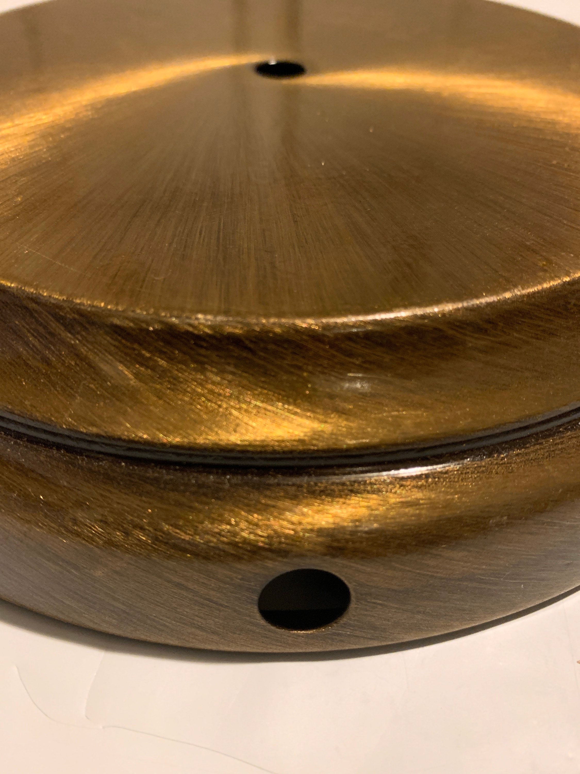 Steel round antique brass finished 8 lamp base used Etsy