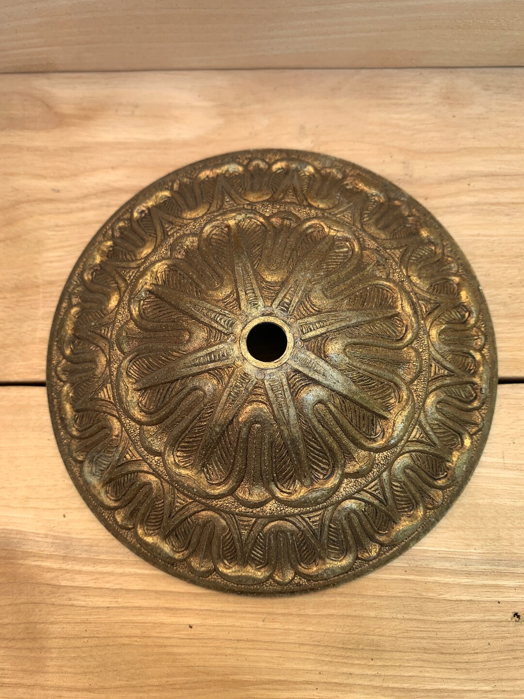 Vintage Pot Metal Lamp Canopy Etsy