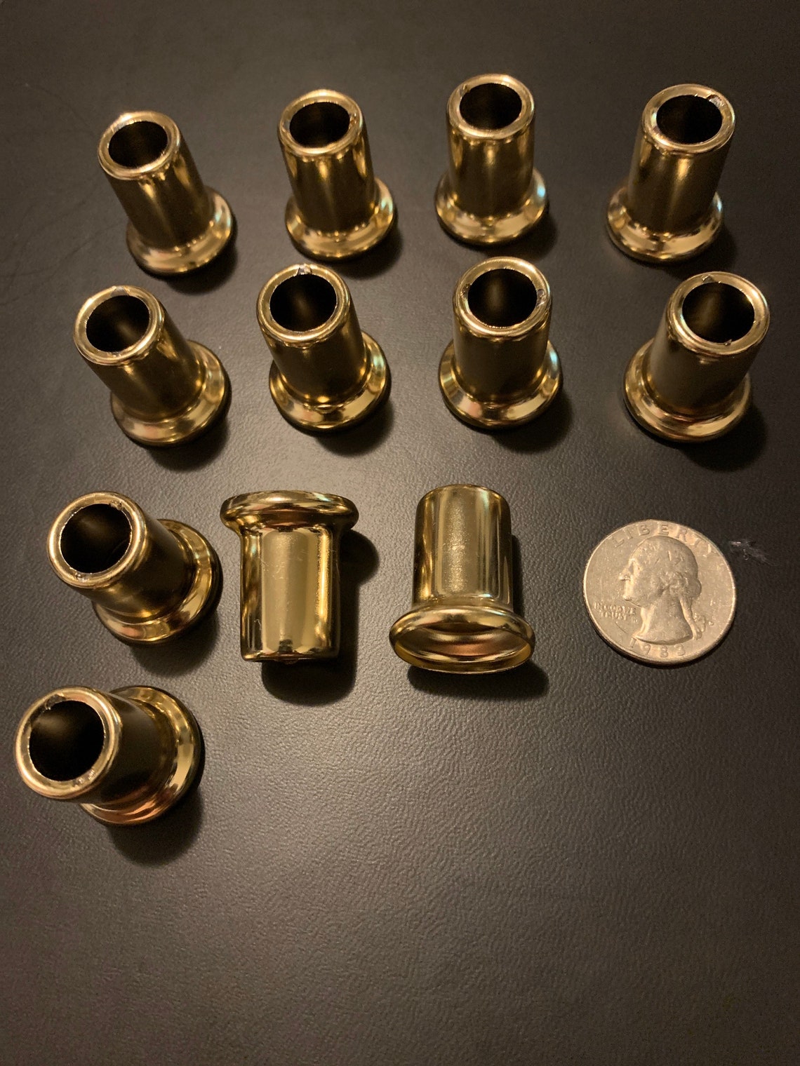 Set of 12 Polish Brass Finish Lamp Spacer Necks Etsy