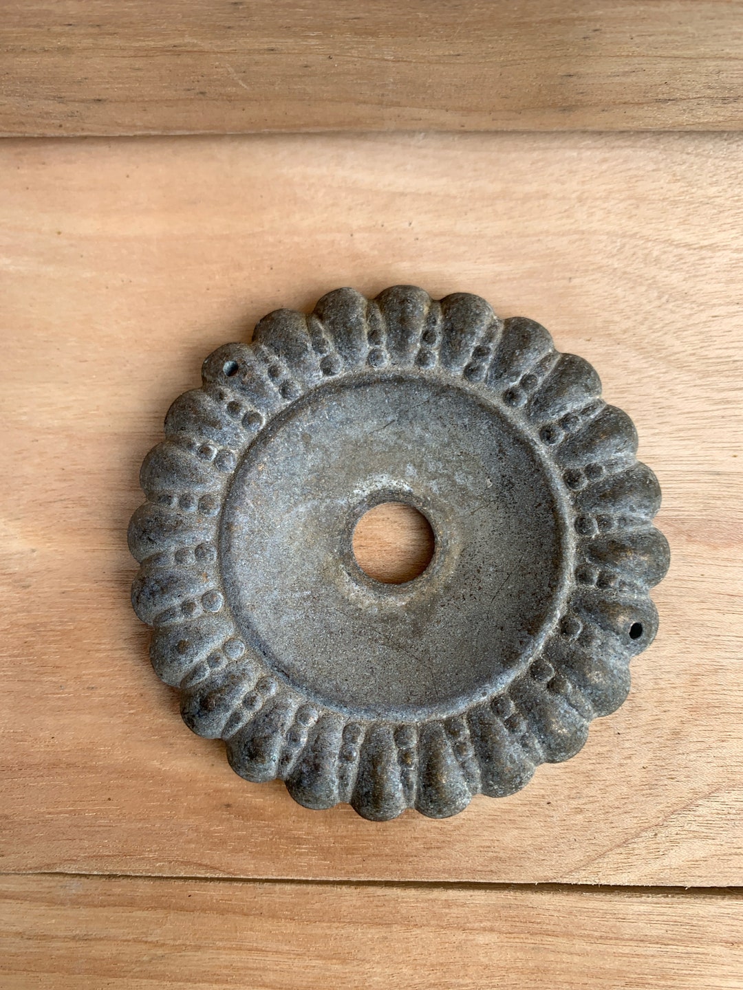 Vintage Pot Metal Lamp Bobeche Used Etsy