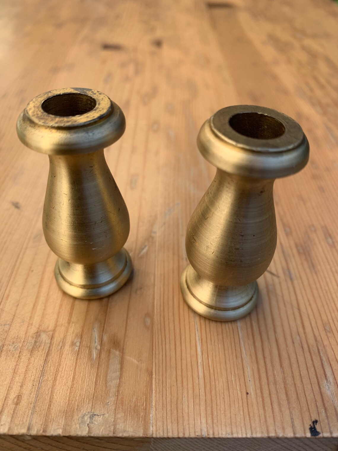 Solid brass satin finish lamp neck spacer set /2 Etsy