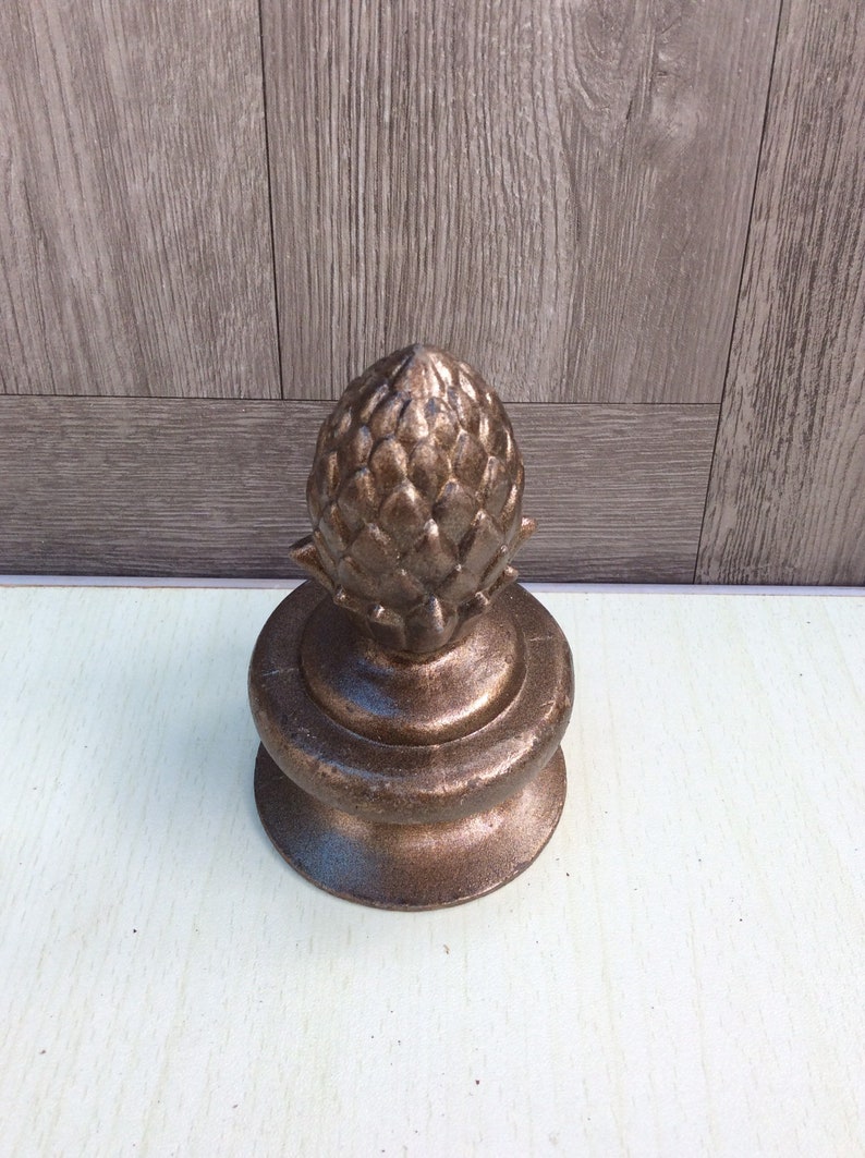 Vintage heavy cast metal acorn lamp finial used Etsy