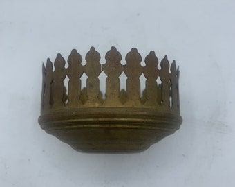 3” brass lamp chimney holder ( used)