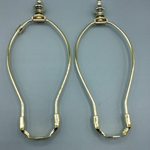8” Metal lamp harp w/ finial set ( pair)