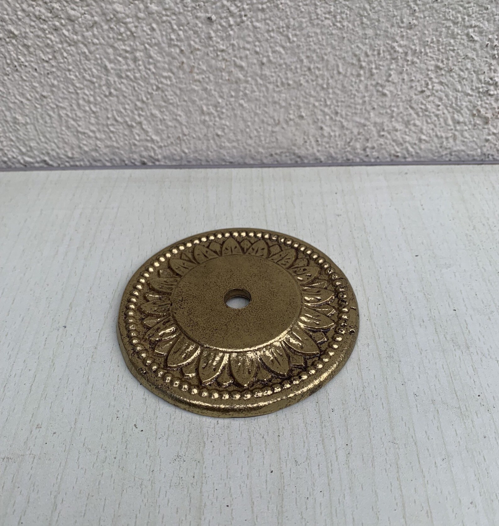 Solid Cast Brass Stamped Lamp Check Ring Part Etsy