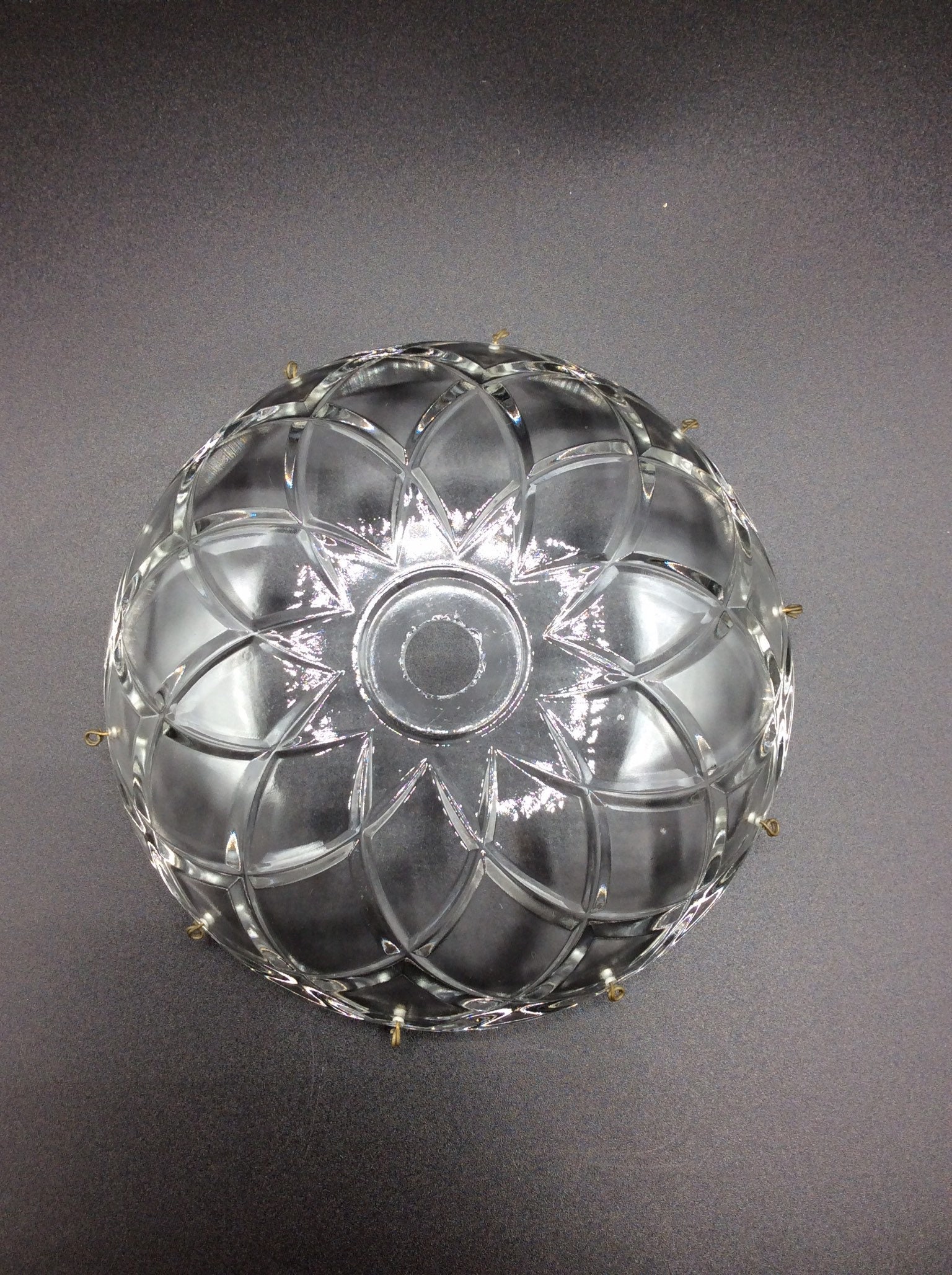 5 7/8vintage Crystal Cut Glass Lamp Bobeche used Etsy