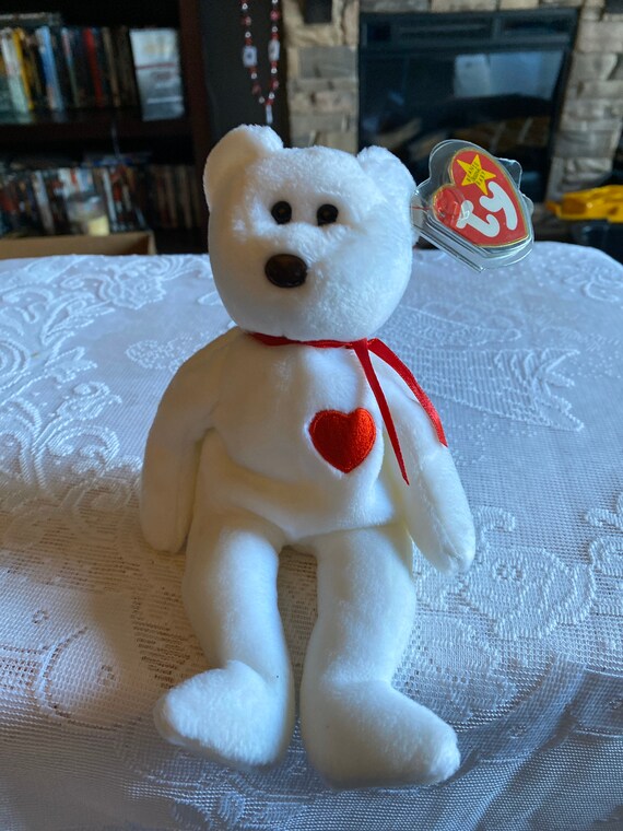 MWT-RAREValentino Bear Beanie Baby-with ERRORS Please see | Etsy