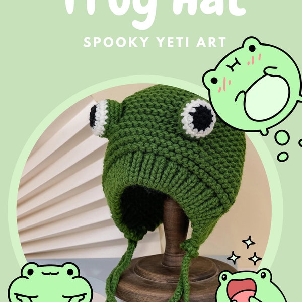 Cute Frog Beanie, Hat, Kawaii, Gift