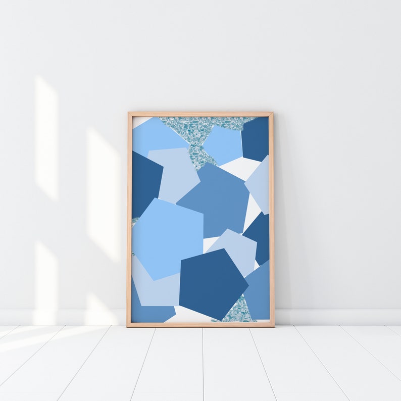 Blue Wall Art Printable Art Vertical Wall Art 16x20 Art Etsy