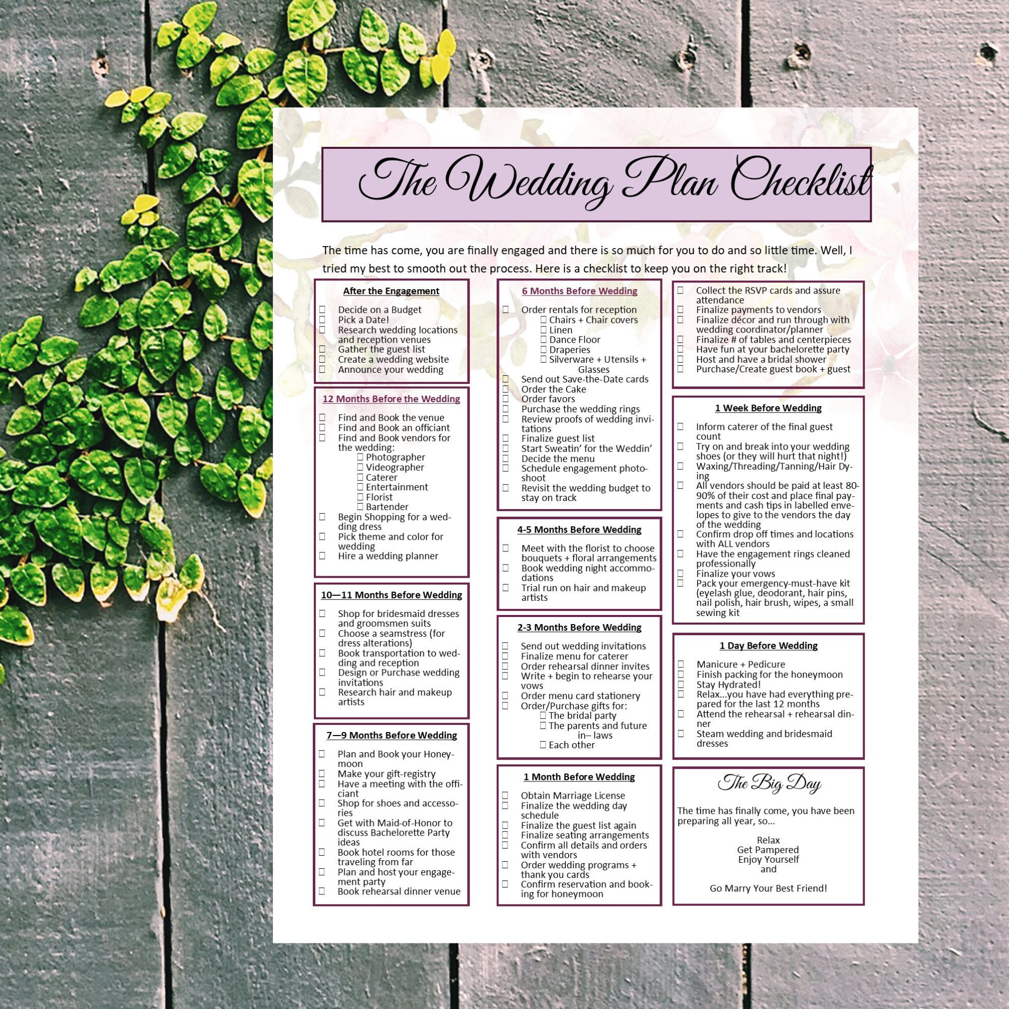 Wedding Planner Printable, Wedding Planning Book, Printable Wedding  Planner, Wedding Binder Template, Engagement Gift Ideas, PDF Download 