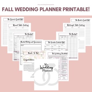 The Wedding Planner 2 Printable Planner Sheets and Inserts