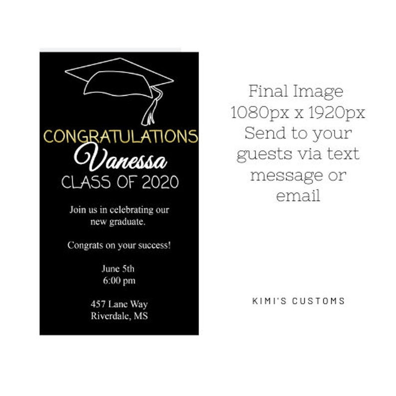 Text Message Graduation Invitation SMS Phone Graduation 2022 Etsy