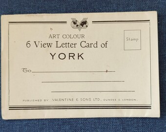 Six View Letter Card of York