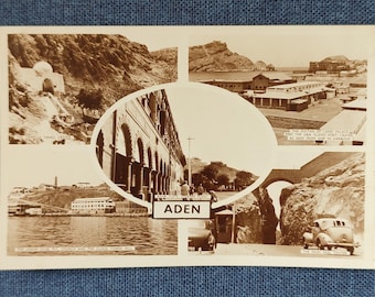Real Photo Vintage Multiview Postcard of Aden, Yemen