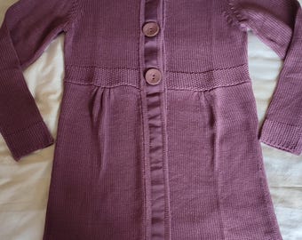 Unworn Purple Boden Knitted Long Cardigan/Coat (Coatigan), Size 14