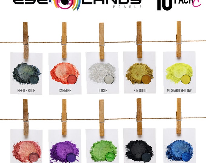 Eye Candy Mica Pigments 10 Color Variety Pack C- VARIETY