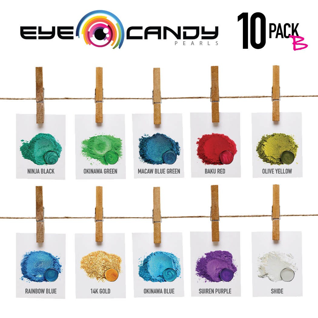 Eye Candy Mica Pigments 10 Color Variety Pack B VARIETY Eye candy mica pigments 10 color variety pack b variety