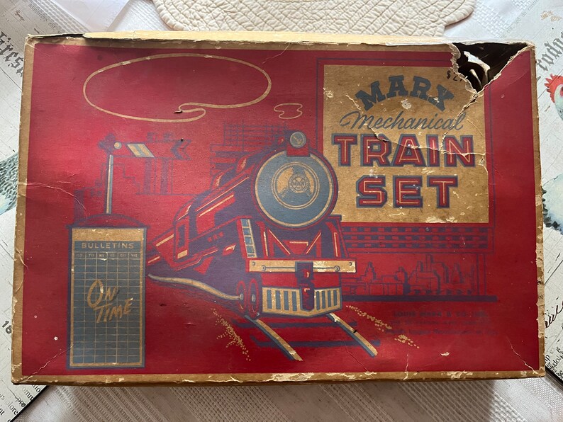 Louis Marx Mechanical Train Set - Etsy