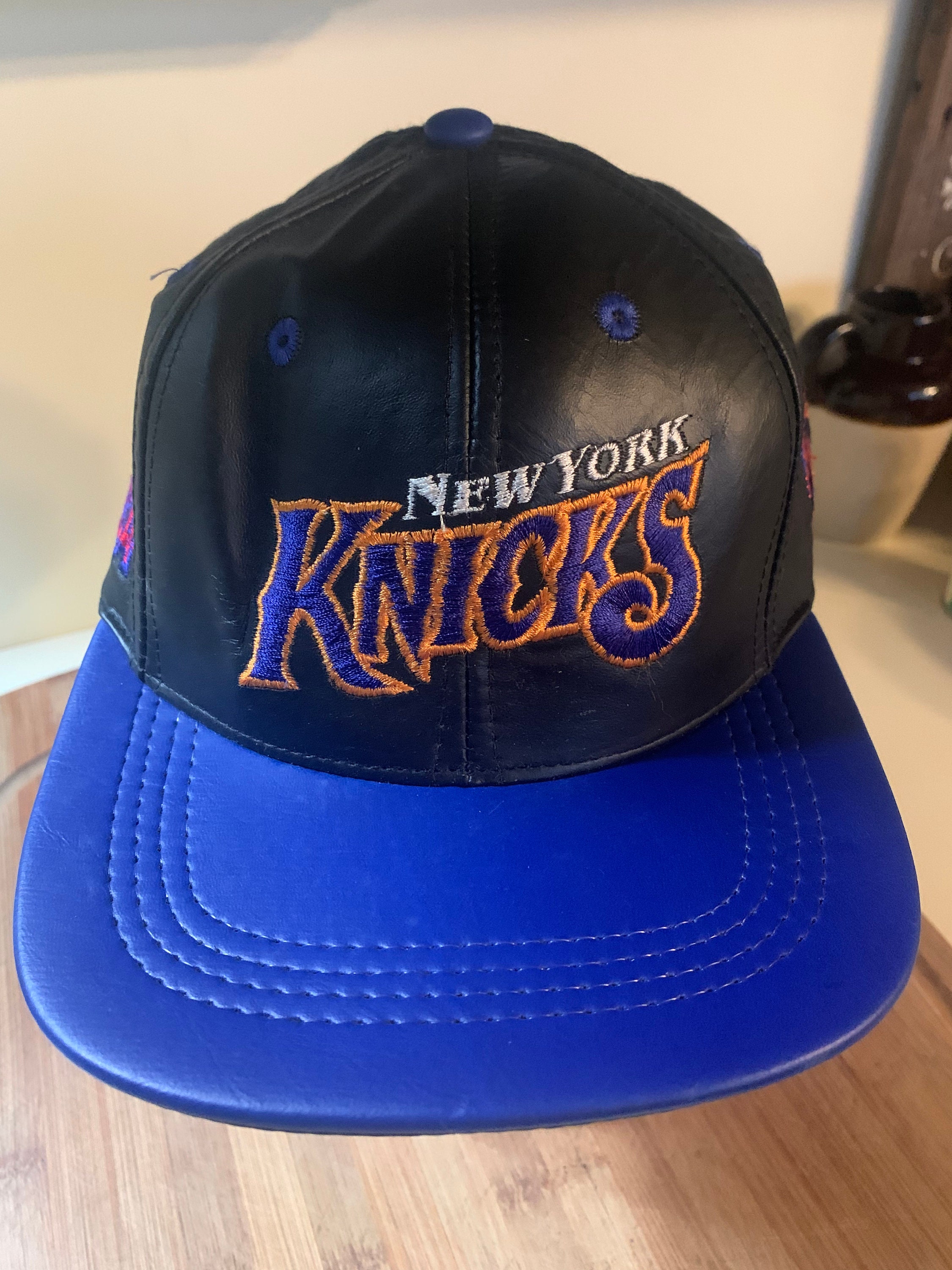 NY Knicks Leather Cap | Etsy Ireland