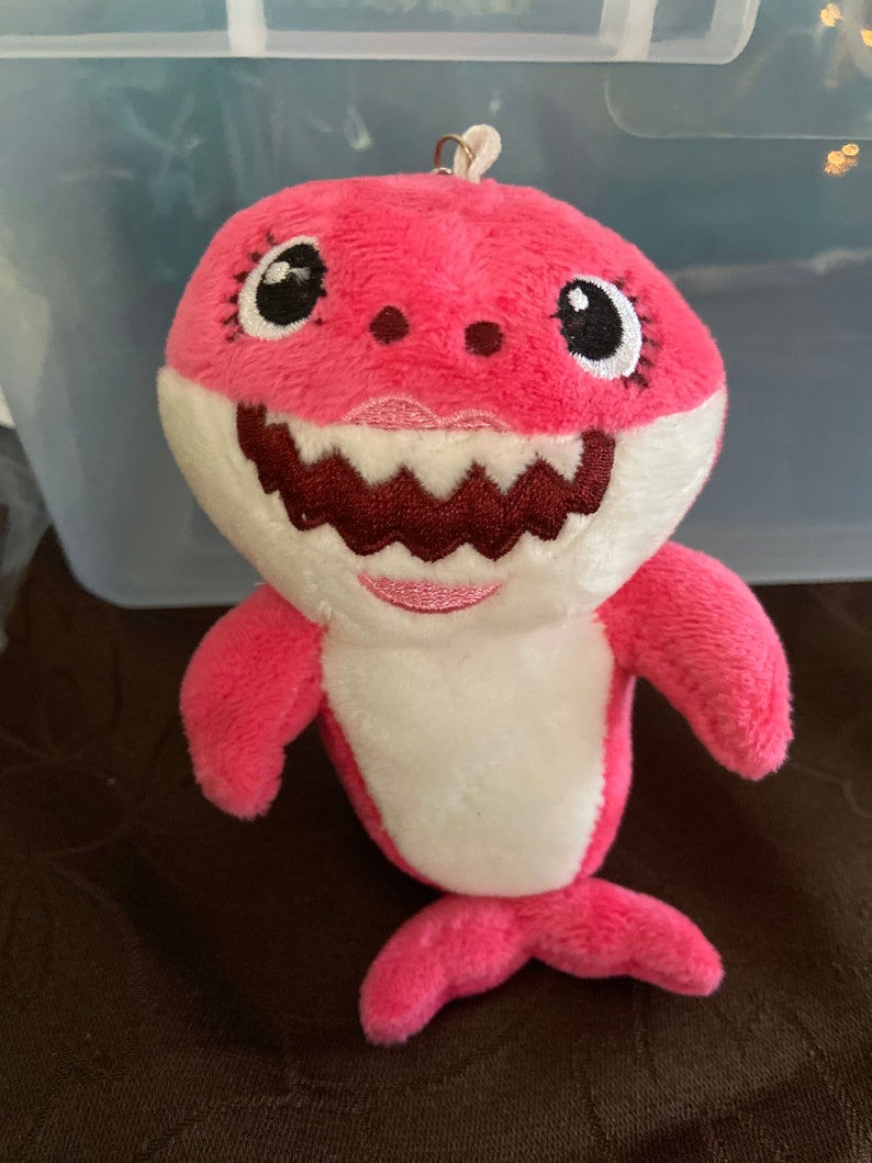 Baby Shark Keychain Plush Baby Shark Party Favor Etsy