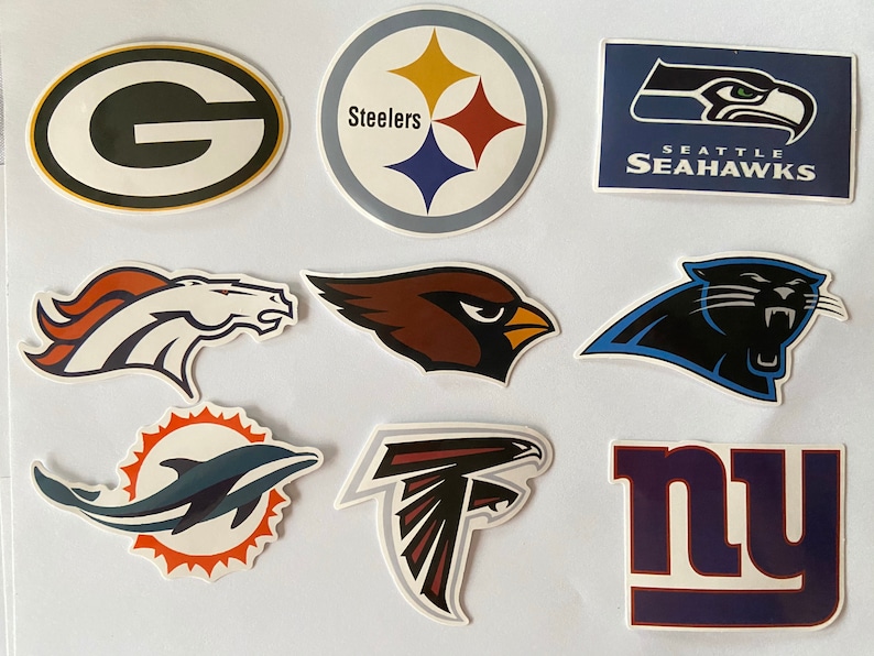 NFL Teams Logo Stickers Decal Etsy