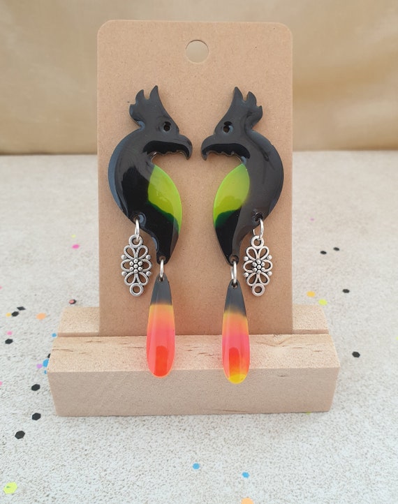 Parrot green earrings online deals