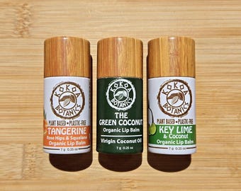 Prodotti preferiti della Florida - Balsamo labbra biologico - Burrocacao artigianale - Set regalo - Vegano - Olio di cocco vergine spremuto a freddo