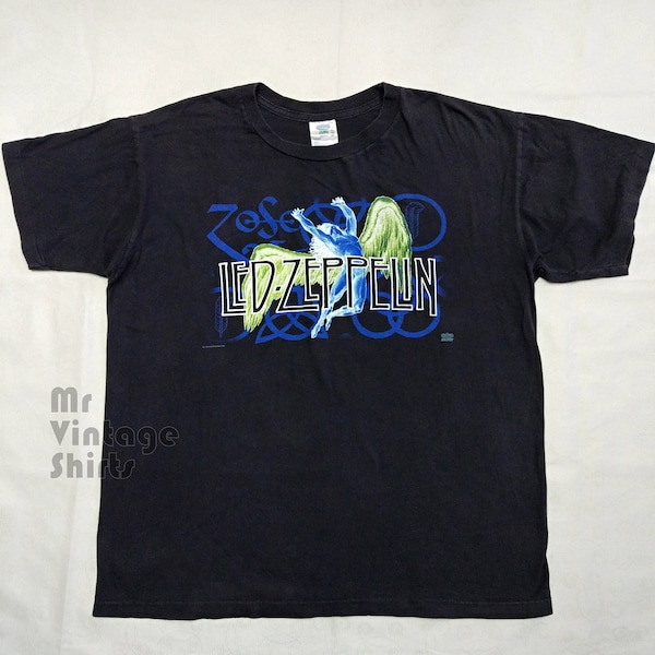 1995 Led Zeppelin Swan Song T-Shirt / Doppelseitig Made in USA / Mythgem Winterland Anhänger Größe XL / kostenloser Versand