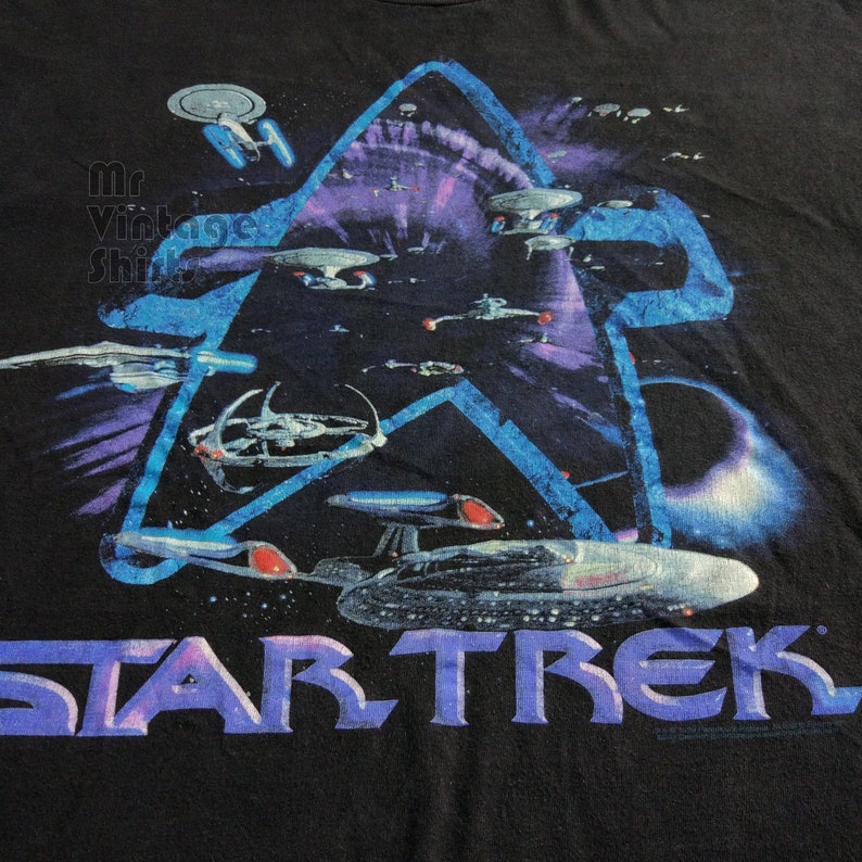 90s Star Trek Enterprise Ships t-shirt Vintage Starfleet shirt Free Shipping WW