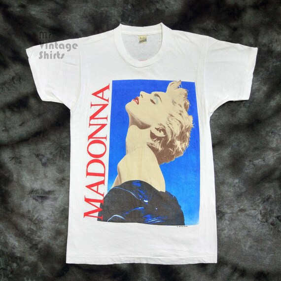 MADONNA PAPA DON'T PREACH T-SHIRT RARE BOY TOY 1986 PROMO
