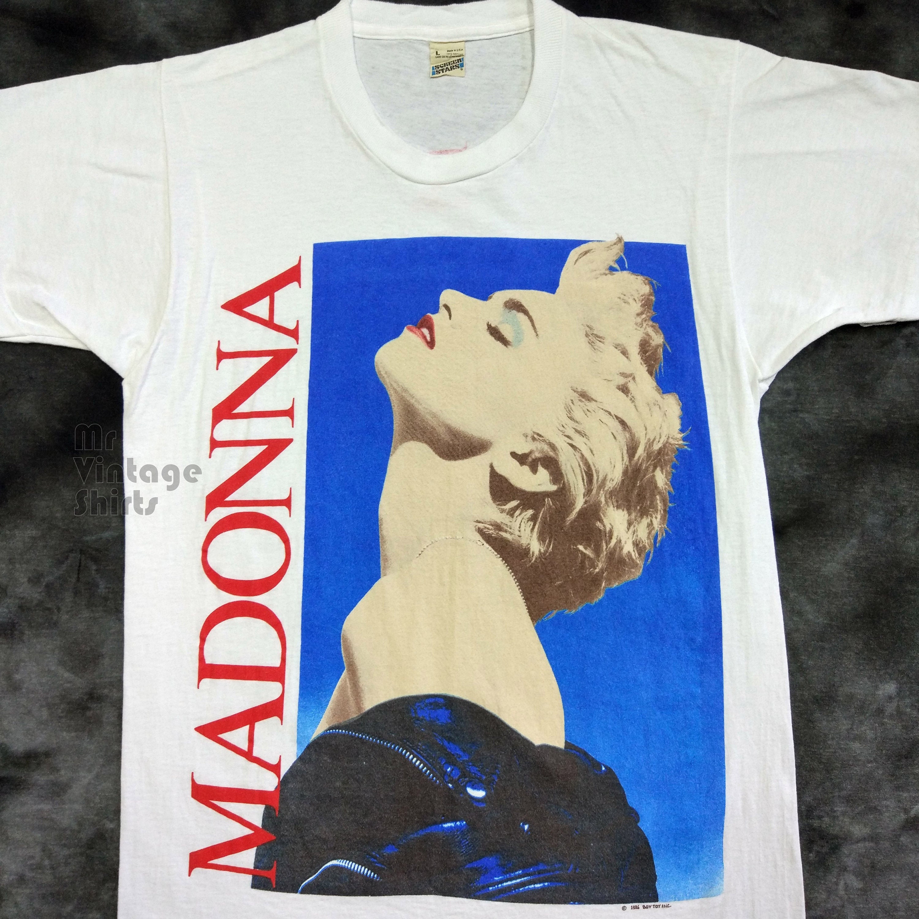 Very RARE Madonna True Blue VINTAGE T-shirt / 1986 Boy Toy Very RARE Madonna True Blue VINTAGE T-shirt / 1986 Boy Toy